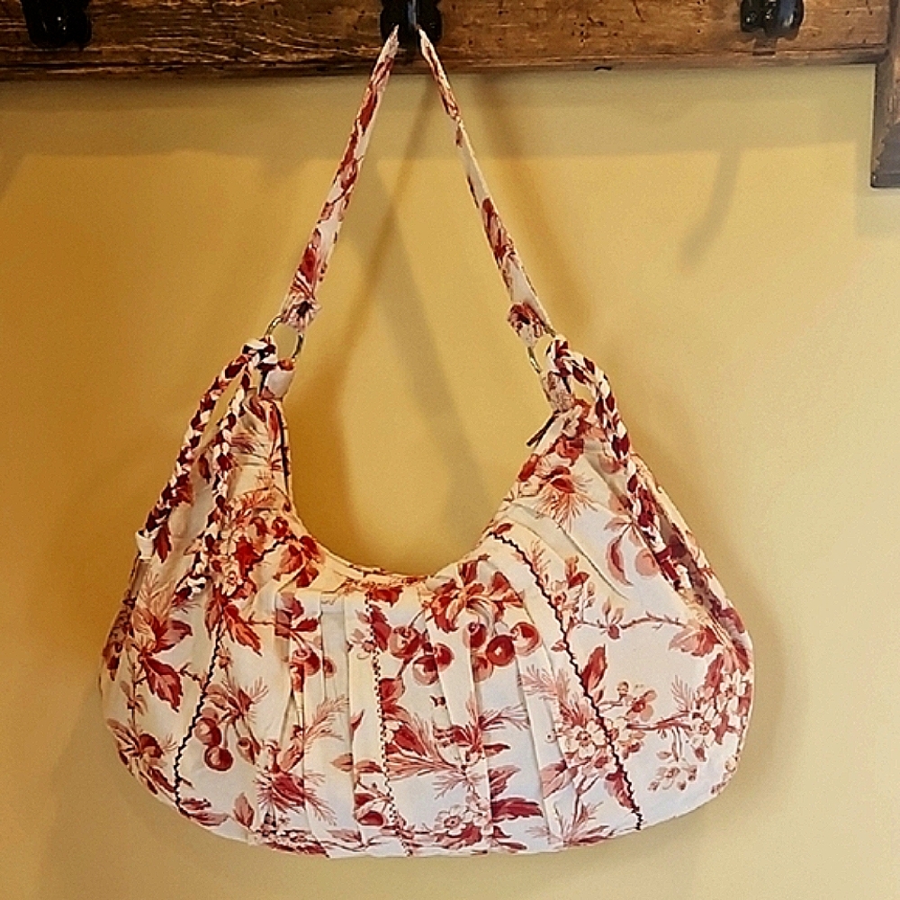 Vintage April Cornell Toile Cherry Cherry Hobo Bag💖💖💖NWT